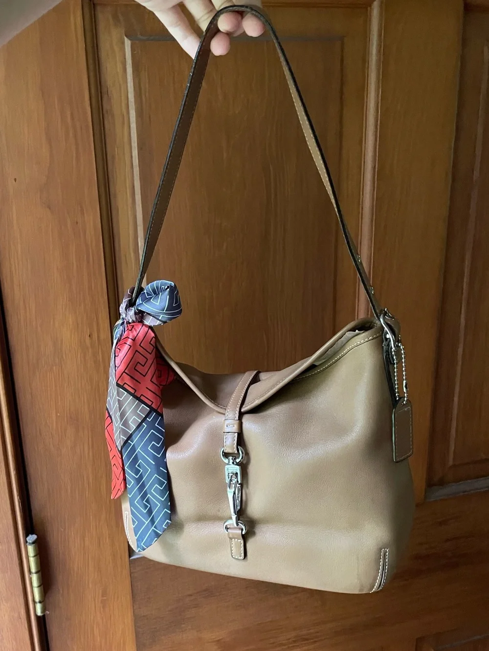 🍎Coach 9266 hamptons leather slouchy buckle hobo🍅